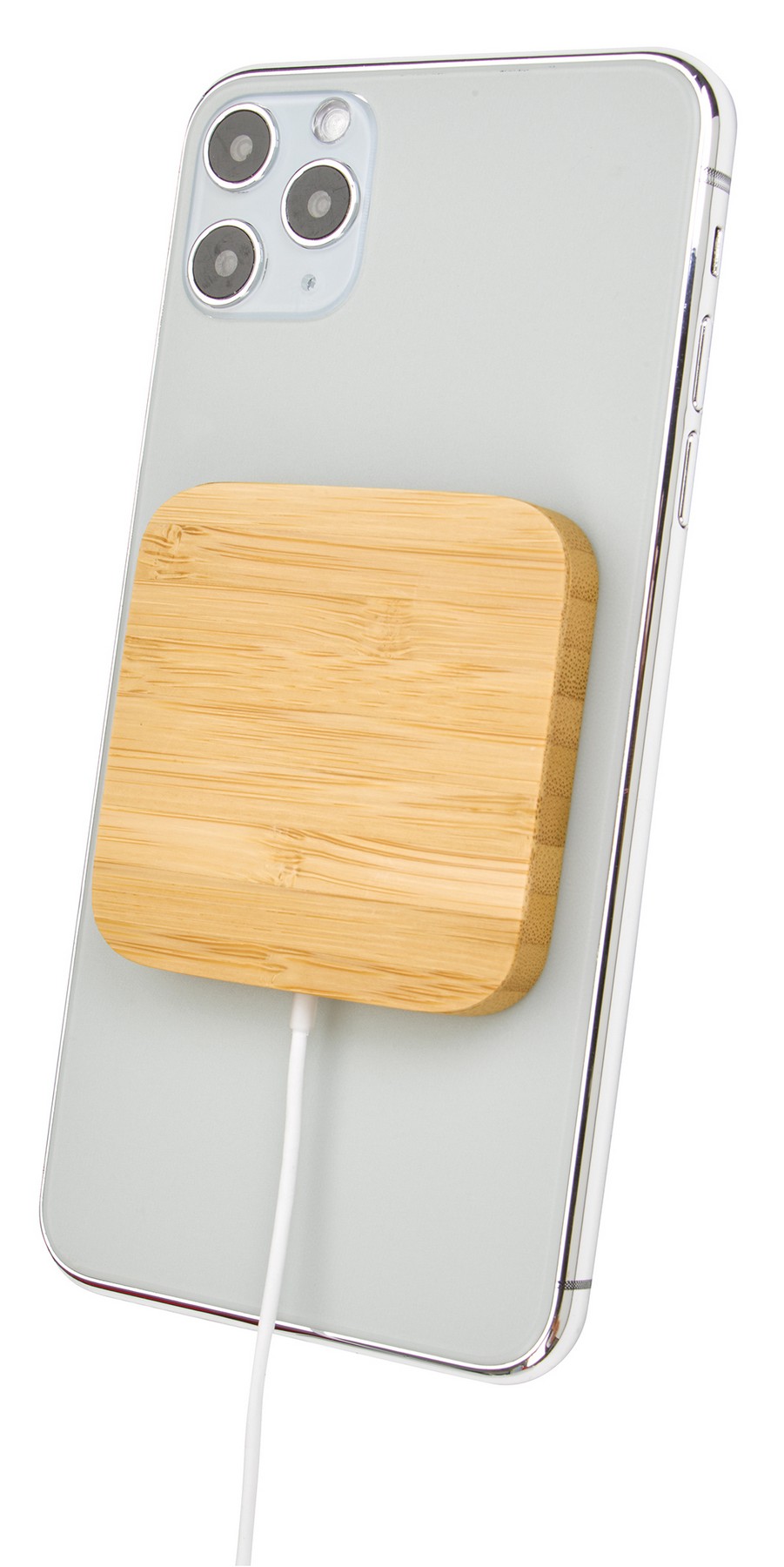 Picture of Good Value™ Bamboo Magnet-Hold 15W Wireless Charger