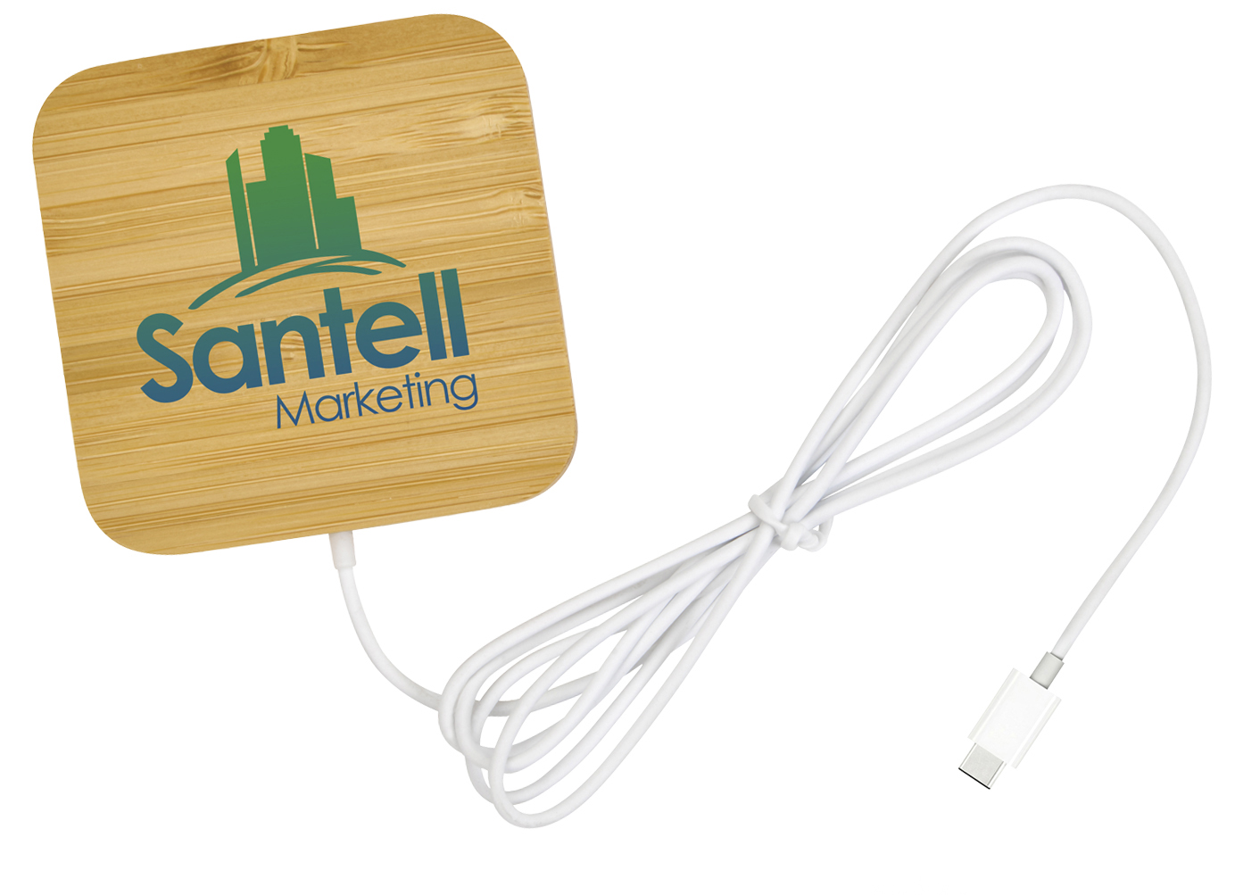 Picture of Good Value™ Bamboo Magnet-Hold 15W Wireless Charger