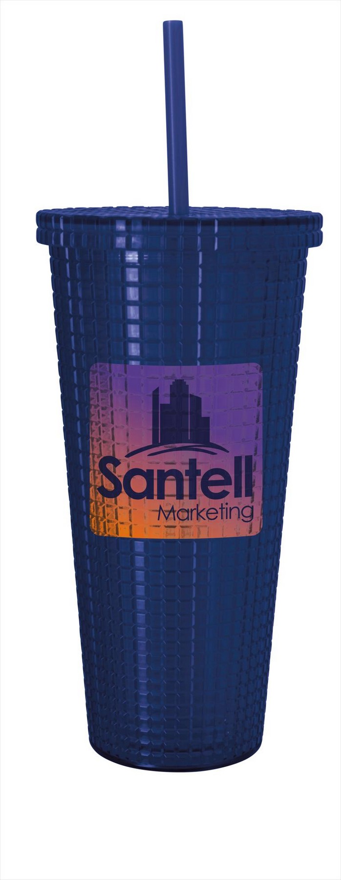 Picture of Good Value™ Square-Pattern Double-Wall Tumbler - 23 oz.