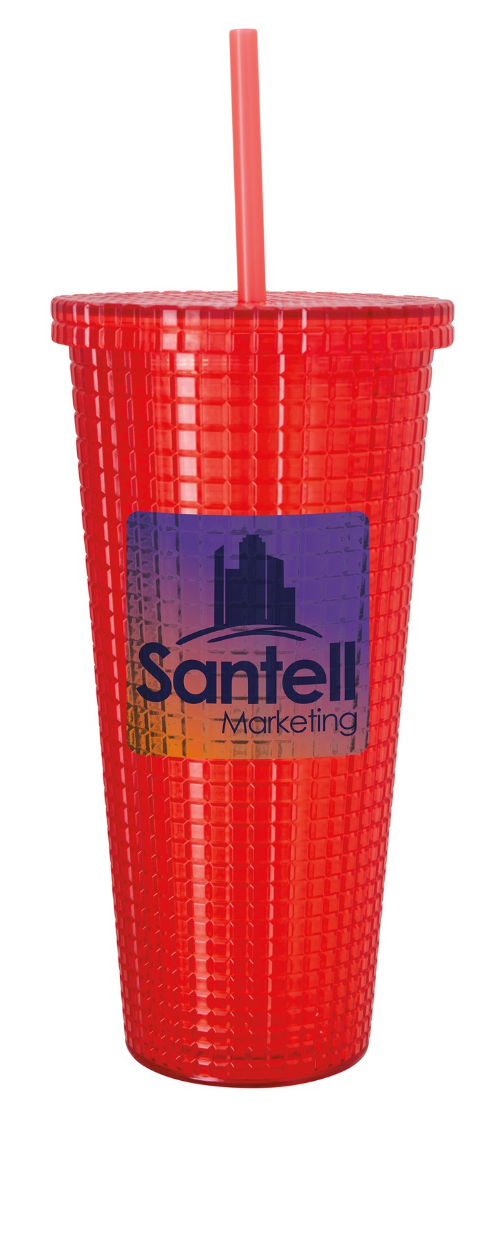 Picture of Good Value™ Square-Pattern Double-Wall Tumbler - 23 oz.