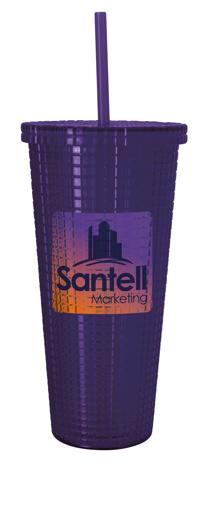 Picture of Good Value™ Square-Pattern Double-Wall Tumbler - 23 oz.