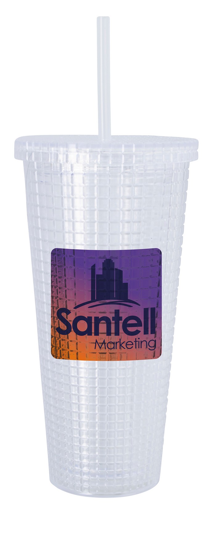 Picture of Good Value™ Square-Pattern Double-Wall Tumbler - 23 oz.