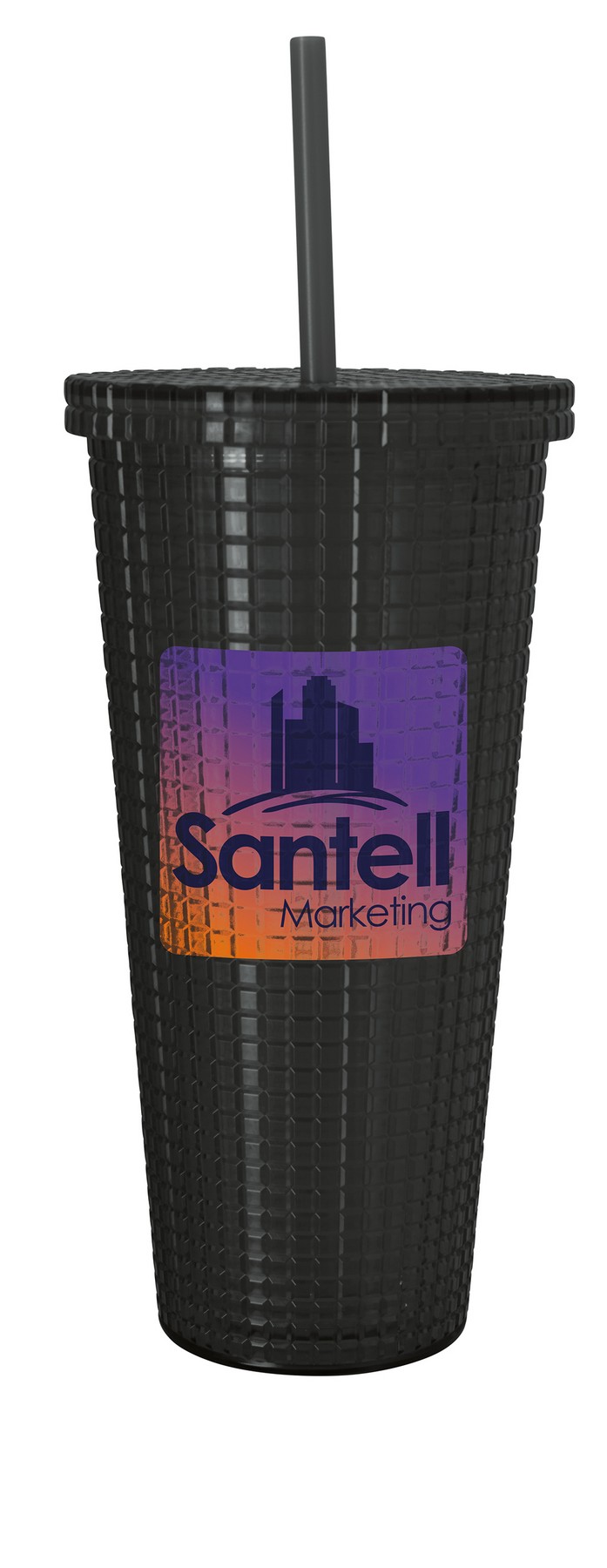 Picture of Good Value™ Square-Pattern Double-Wall Tumbler - 23 oz.