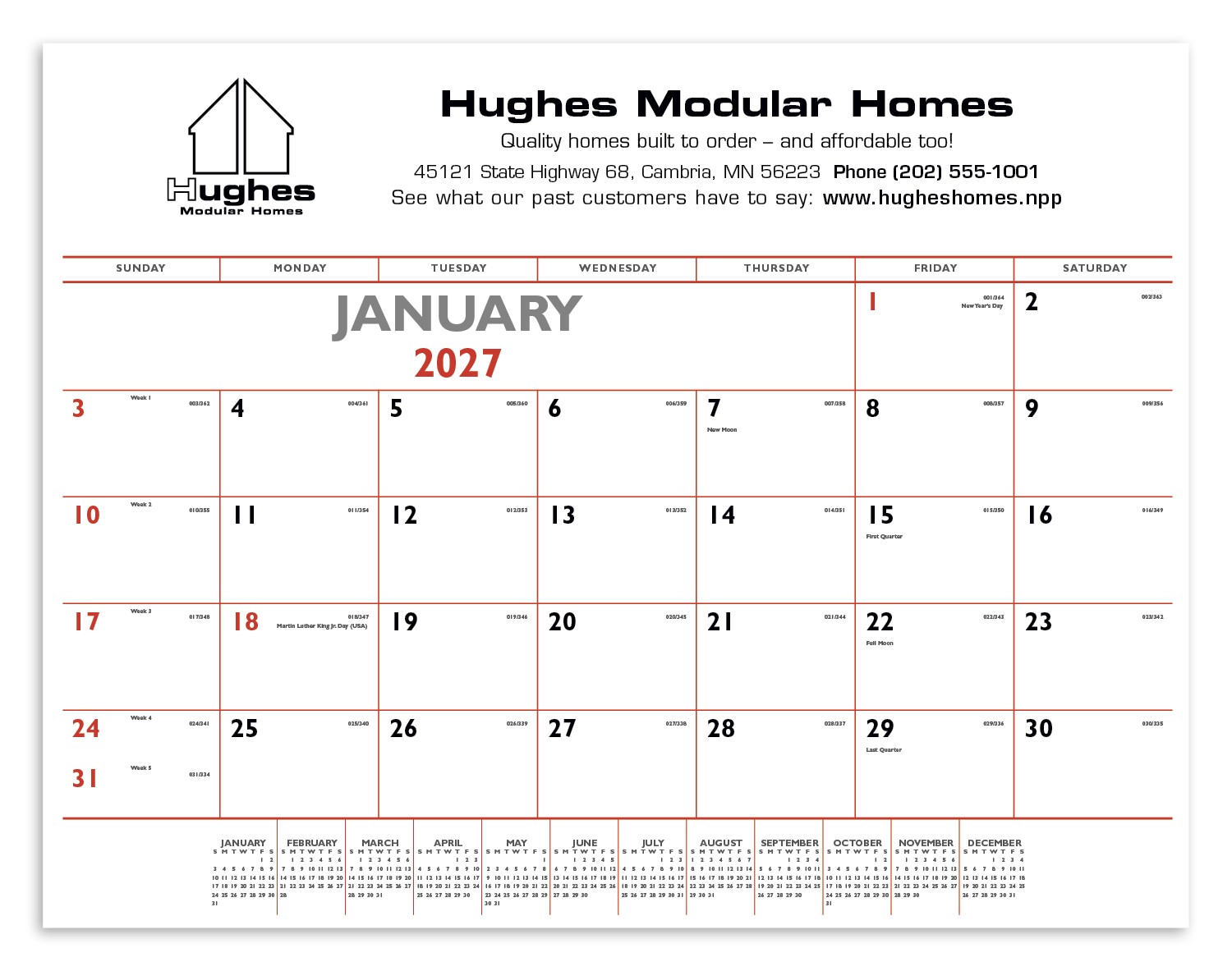 Picture of Triumph® Calendars Red & Black Desk Pad