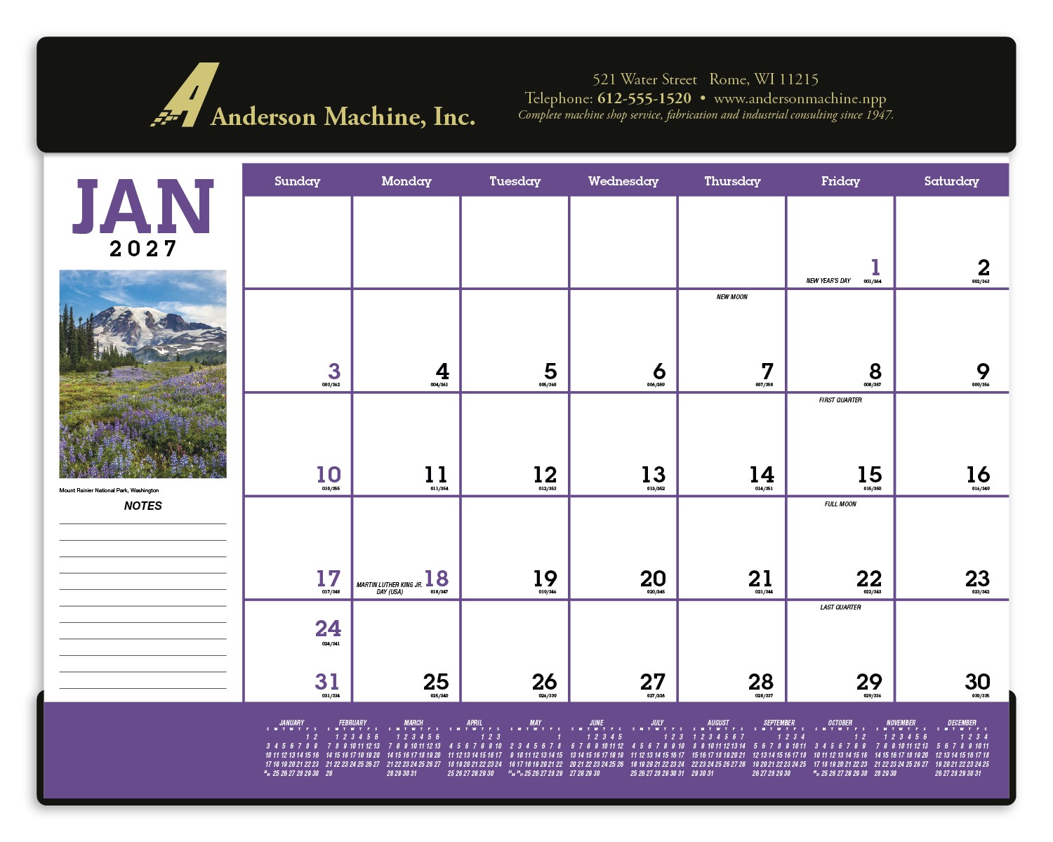 Picture of Triumph® Calendars Scenic Desk Pad