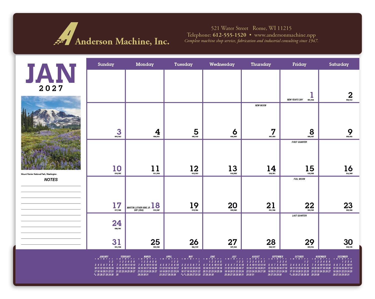 Picture of Triumph® Calendars Scenic Desk Pad