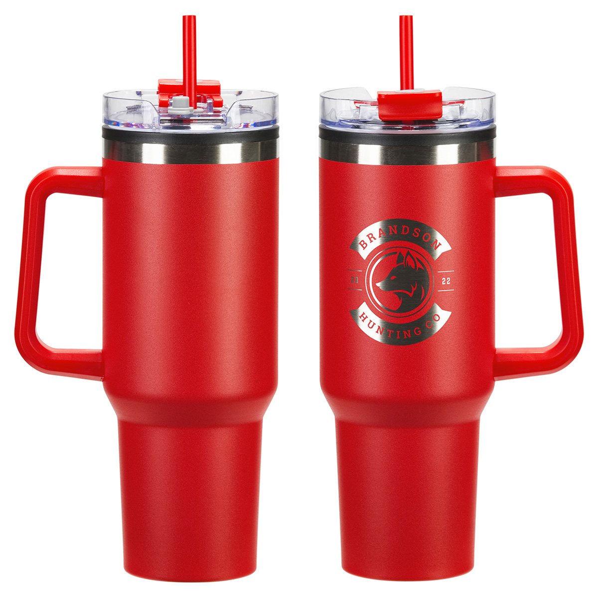 Picture of Ohana 40 oz Stainless Steel/Polypropylene Mug with Color-Matching Handle