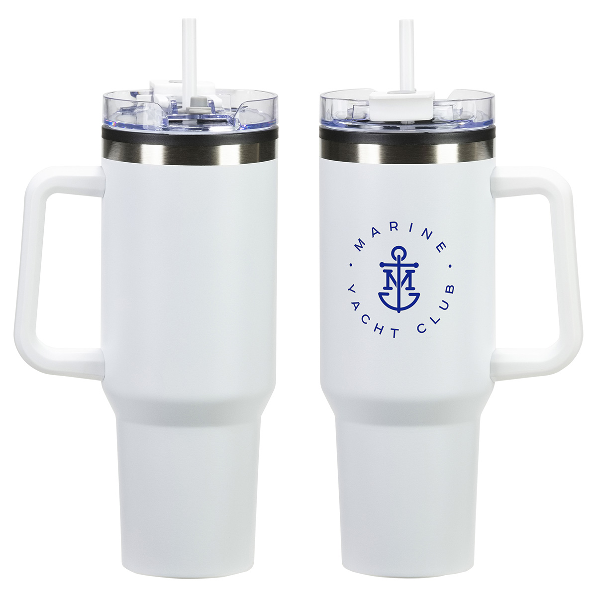 Picture of Ohana 40 oz Stainless Steel/Polypropylene Mug with Color-Matching Handle