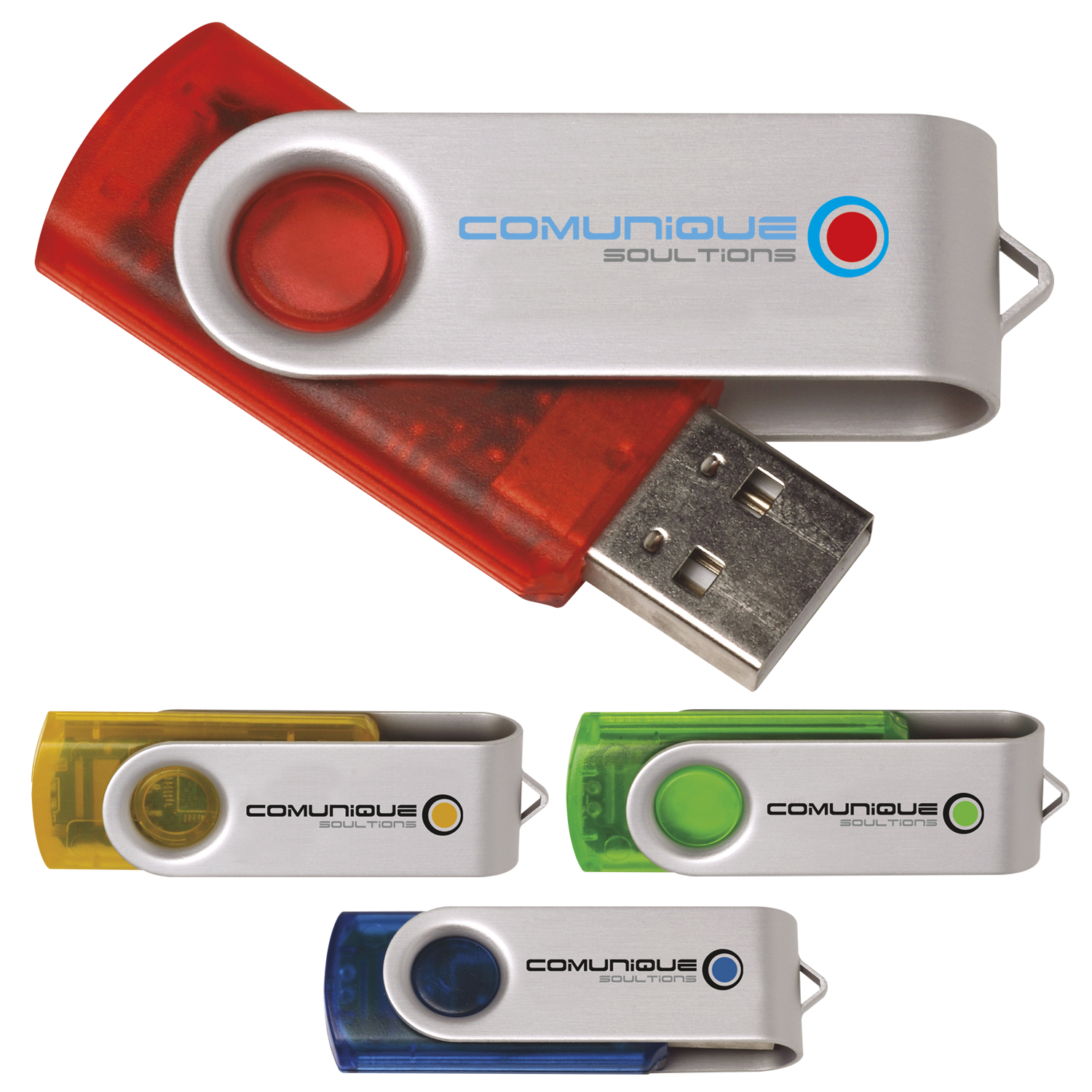 Picture of Universal Source® 1 GB Translucent Folding USB 2.0 Flash Drive
