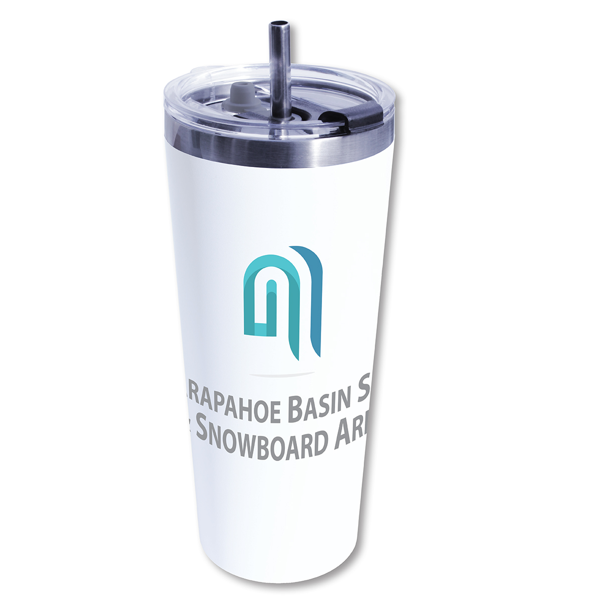 Picture of 22 Oz. Memphis Tumbler w/Flip Top Lid & Stainless Steel Straw (Full Color Digital)