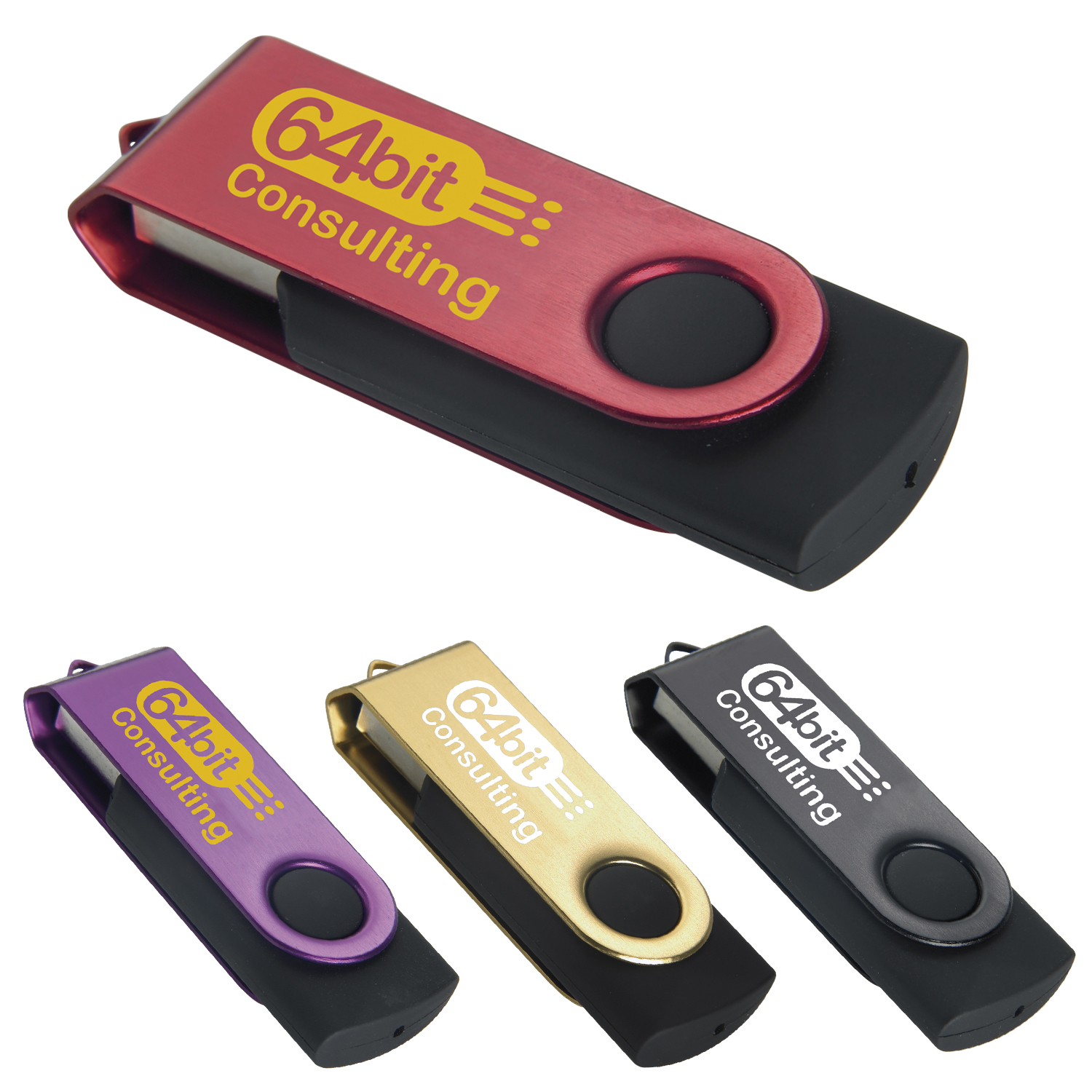 Picture of Universal Source® 16 GB Color Accent Folding USB 2.0 Flash Drive