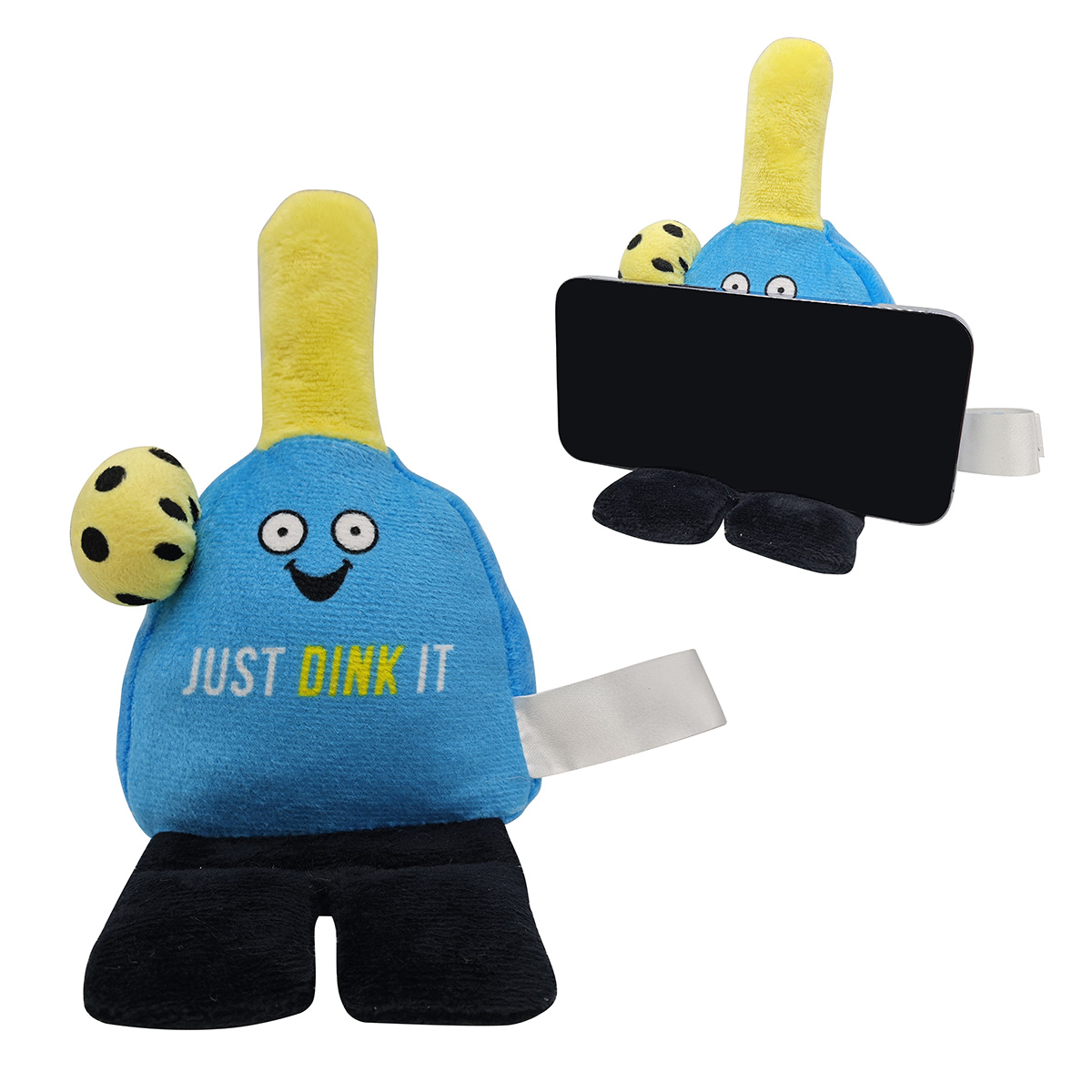 Picture of Phone Pals™ Weighted Plush Phone Holder - Pickleball Player