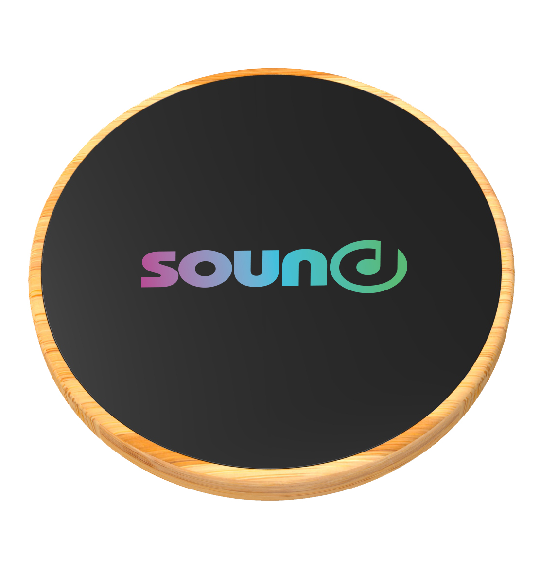 Picture of SCX Innovative Design™ Full-Color Bamboo 15W Wireless Charger