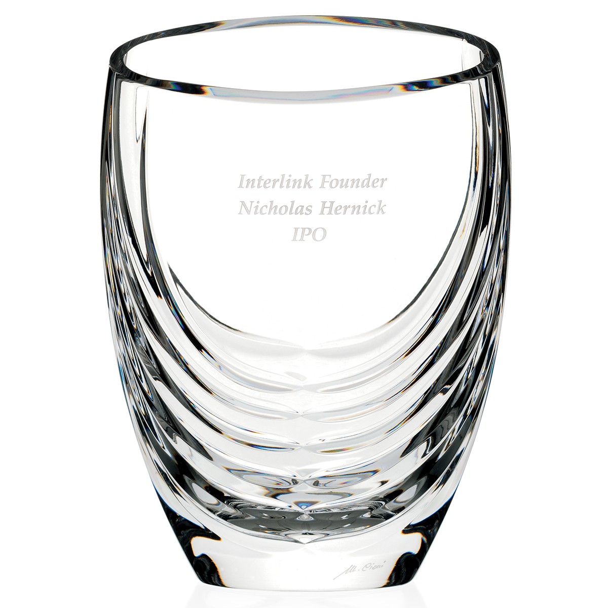 Picture of MARIO CIONI Siena Clear Crystal Vase