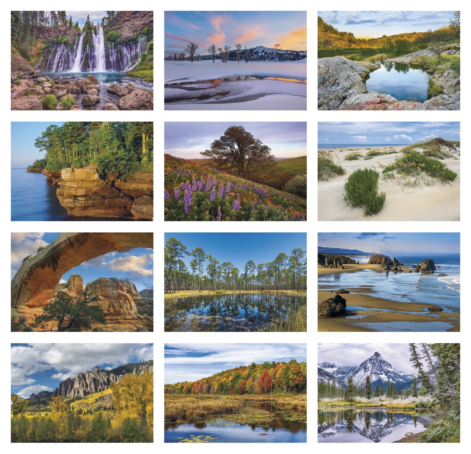 Picture of HotLine® Products Scenic America® Executive-White Ad Calendar