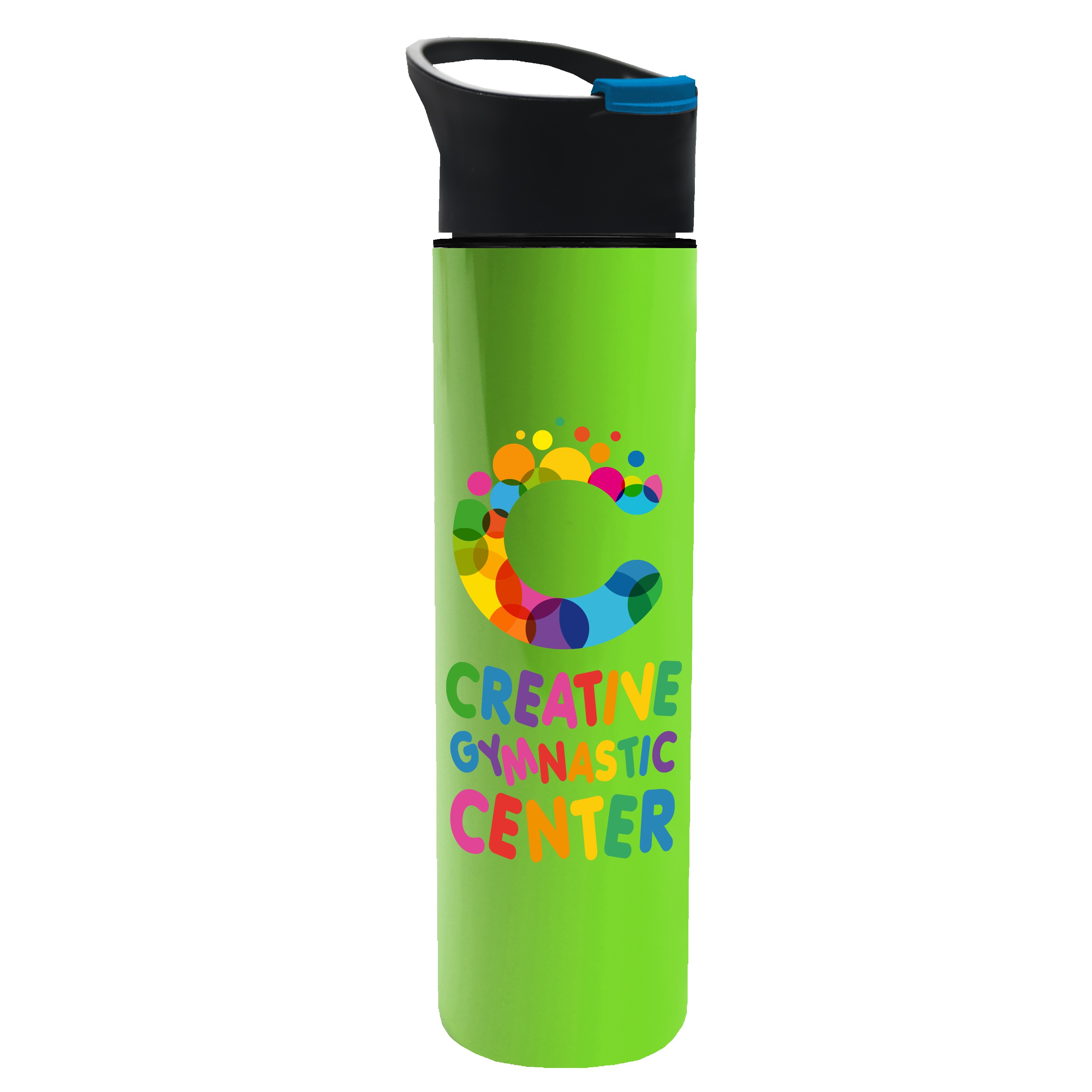 Picture of Garyline® Slim Double-Wall Insulated Bottle with Pop-Up Lid - 16 oz.