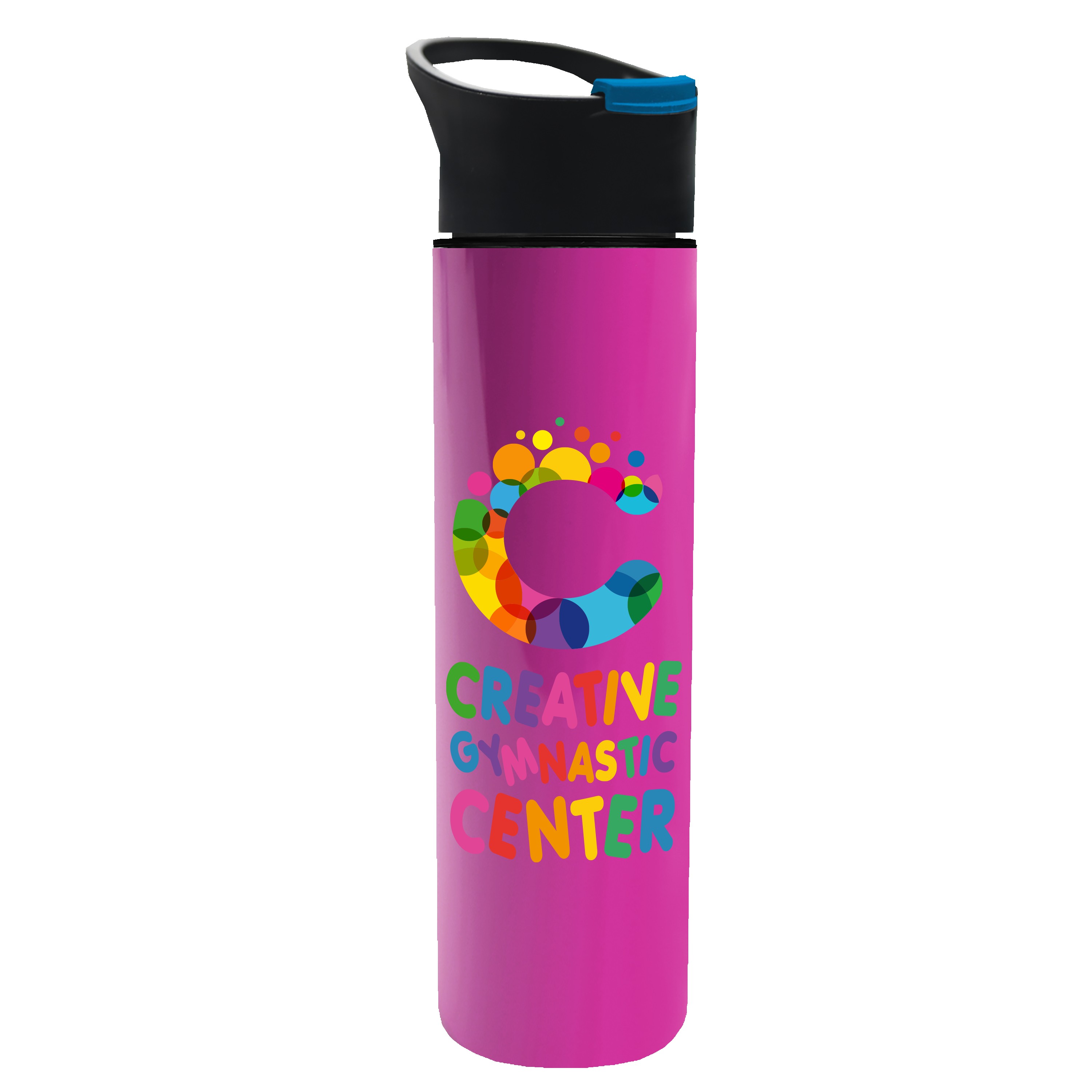 Picture of Garyline® Slim Double-Wall Insulated Bottle with Pop-Up Lid - 16 oz.
