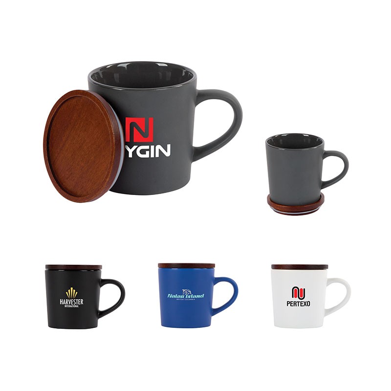 Picture of Copenhagen 16 oz. Ceramic Mug w/ Wood Lid