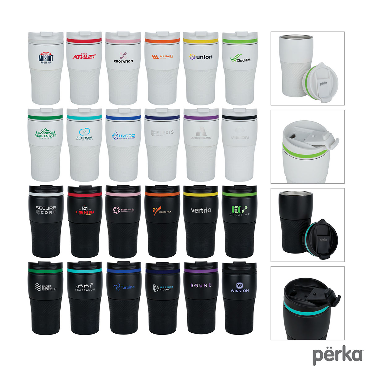 Picture of Perka Cortado 12 oz. Double Wall Recycled Stainless Steel Coffee Tumbler