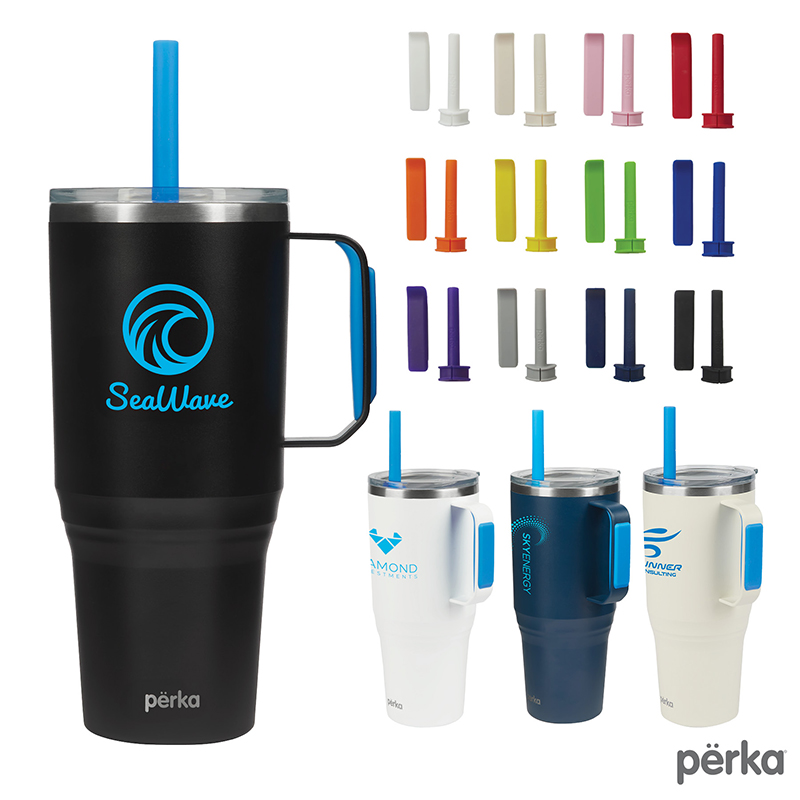 Picture of Perka Portofino 36 oz. Double Wall Recycled Stainless Steel Travel Mug