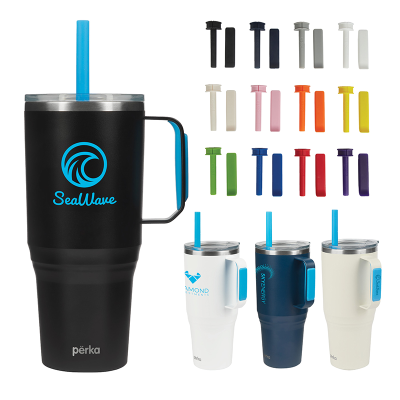Picture of Perka Portofino 36 oz. Double Wall Recycled Stainless Steel Travel Mug