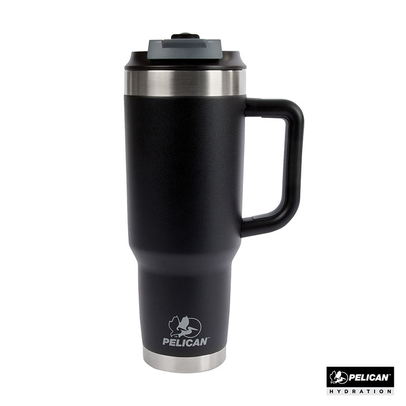 Picture of Pelican Porter Dual 40 oz. Dual Lid, Recycled Double Wall Stainless Steel Travel Tumbler