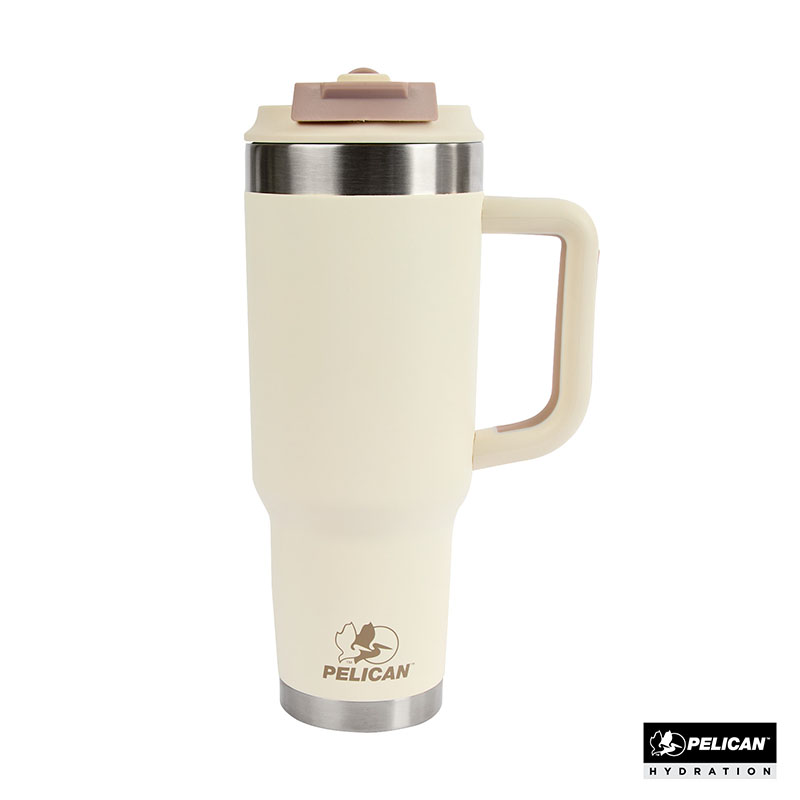 Picture of Pelican Porter Dual 40 oz. Dual Lid, Recycled Double Wall Stainless Steel Travel Tumbler