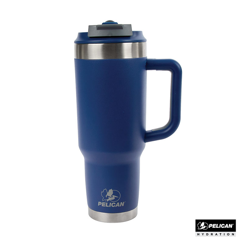 Picture of Pelican Porter Dual 40 oz. Dual Lid, Recycled Double Wall Stainless Steel Travel Tumbler