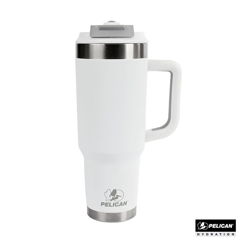 Picture of Pelican Porter Dual 40 oz. Dual Lid, Recycled Double Wall Stainless Steel Travel Tumbler