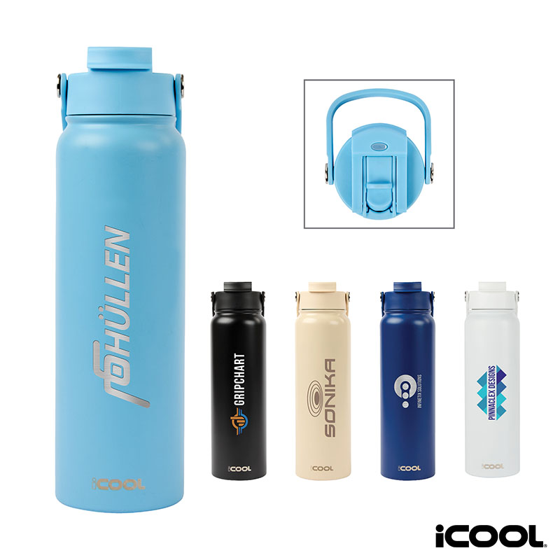 Picture of iCOOL Glenwood 35 oz. Double Wall, Recycled Stainless Steel Water Bottle