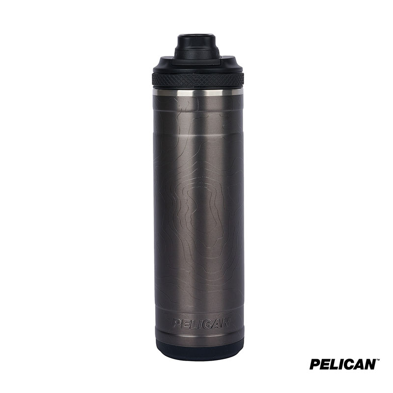 Picture of Pelican Pacific Chug 26 oz. Topographical Recycled Double Wall Stainless Steel Water Bottle