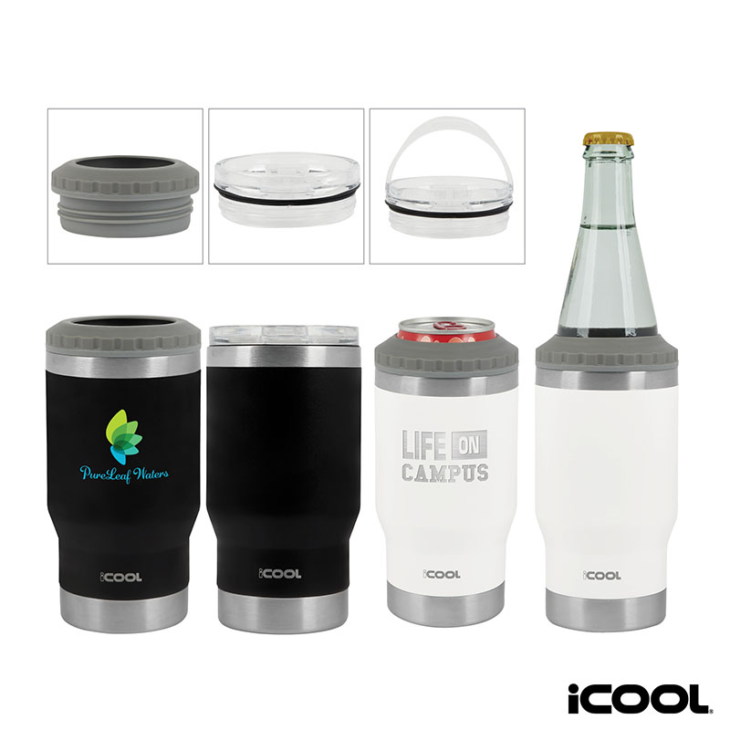 Picture of iCOOL Oswego 14 oz. Double Wall Stainless Steel Can Cooler / Tumbler