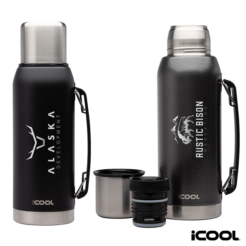 Picture of iCOOL Silverton 34 oz. Double Wall, Stainless Steel Water Bottle