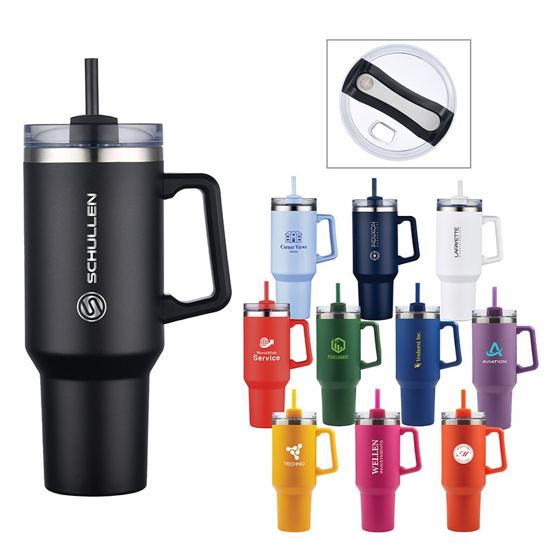 Picture of Lucas 40 oz. Double Wall, Stainless Steel Travel Mug
