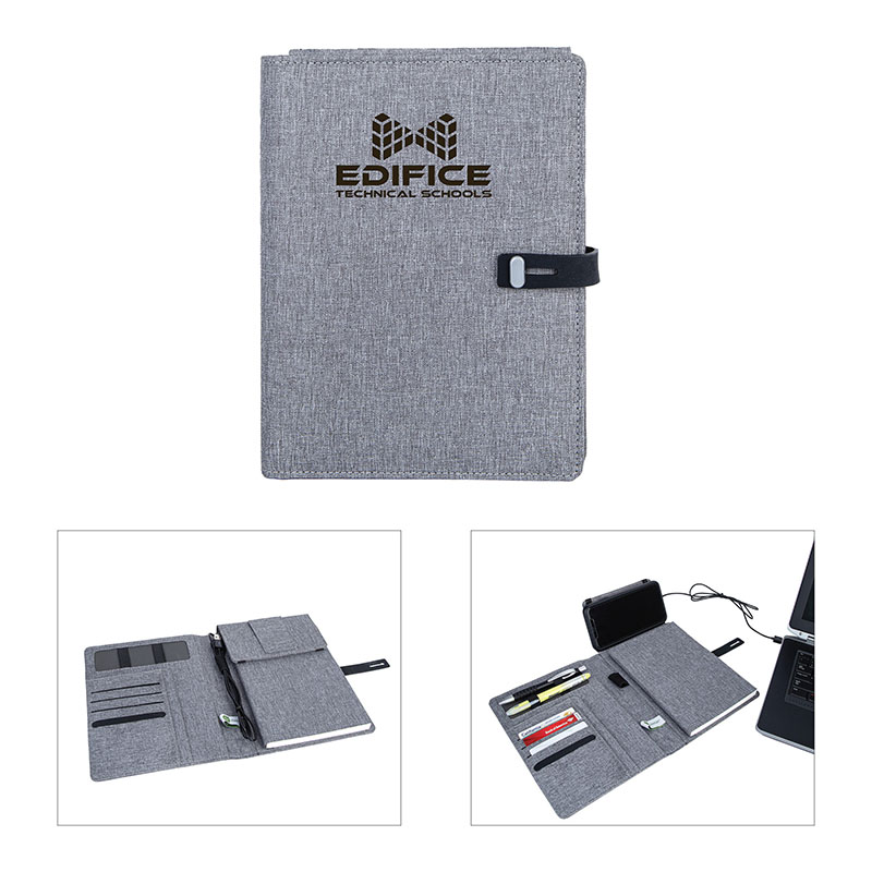 Picture of Binghamton RPET Padfolio w/ Wireless Phone Charger