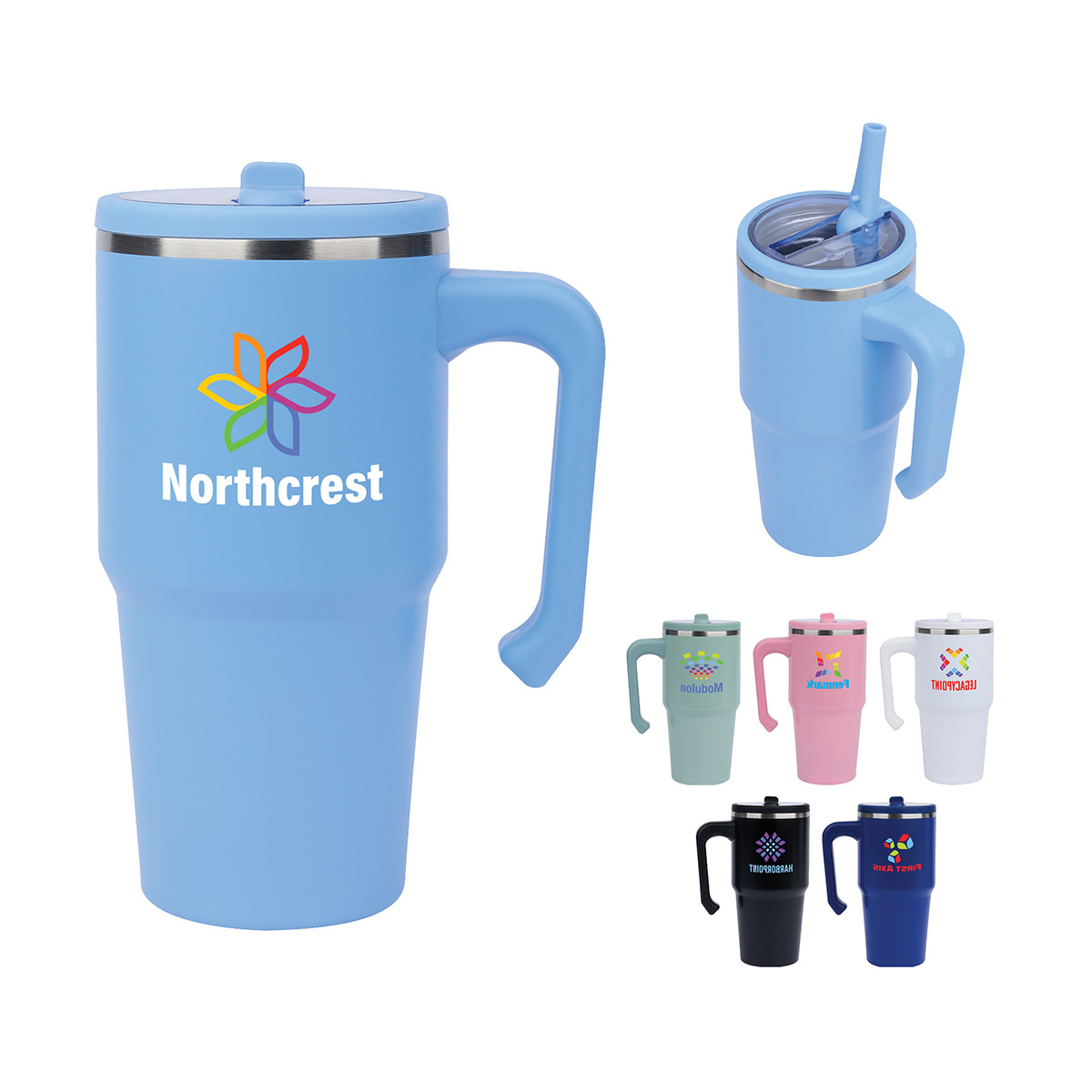 Picture of Nolan 20 oz. Double Wall Steel Vacuum Travel Mug