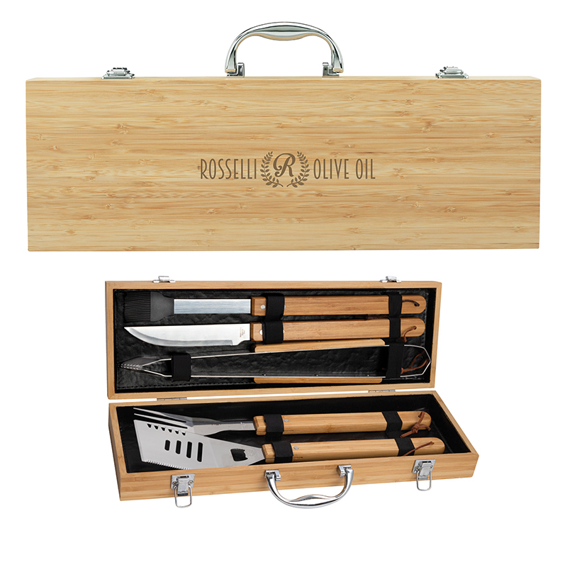 Picture of Cleveland 5-Piece Bamboo BBQ Set