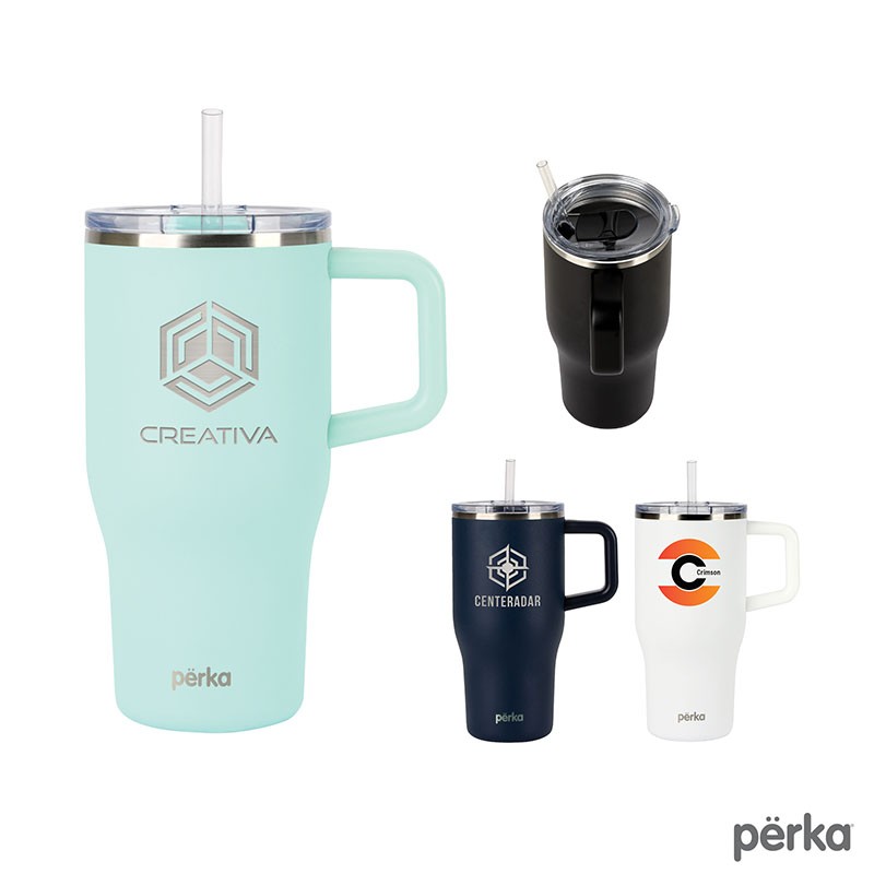 Picture of Perka Myrton 20 oz. Double Wall, Recycled Stainless Steel Travel Mug