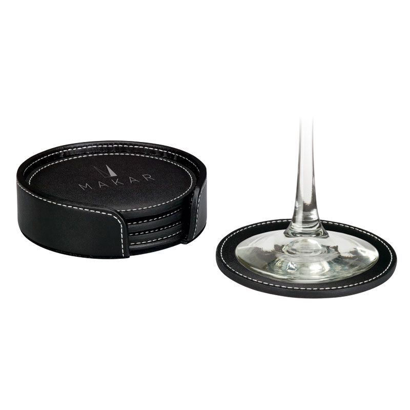 Picture of Domanda Leather 4 Coaster Set