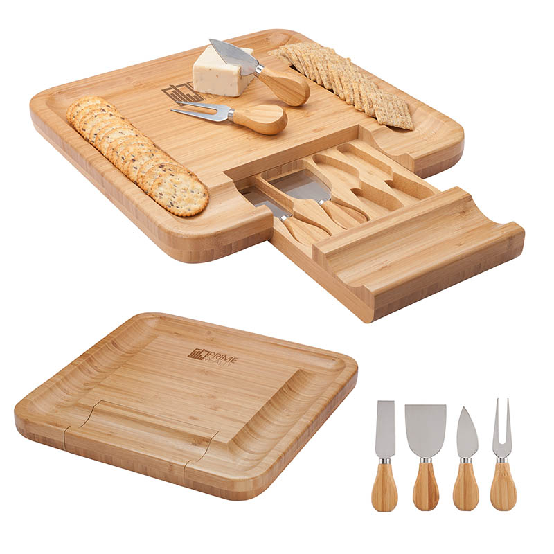 Picture of Lorenzi 4-Piece Bamboo Cheese Tray
