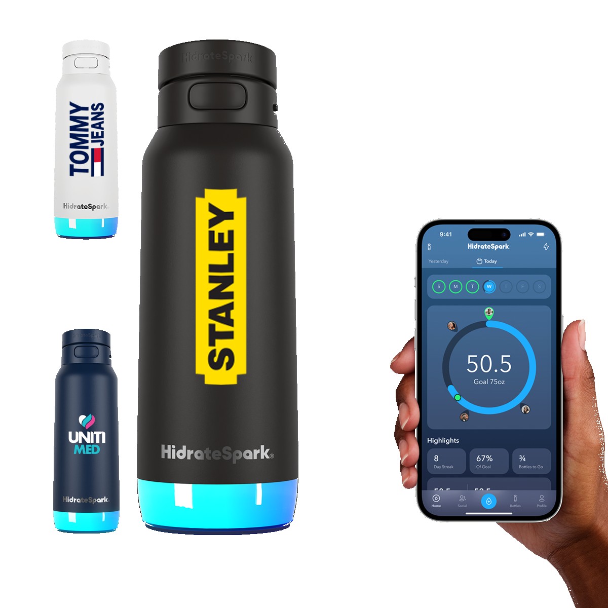 Picture of HidrateSpark® 32 oz. PRO 2 Bottle with Chug Lid, Full Color Digital