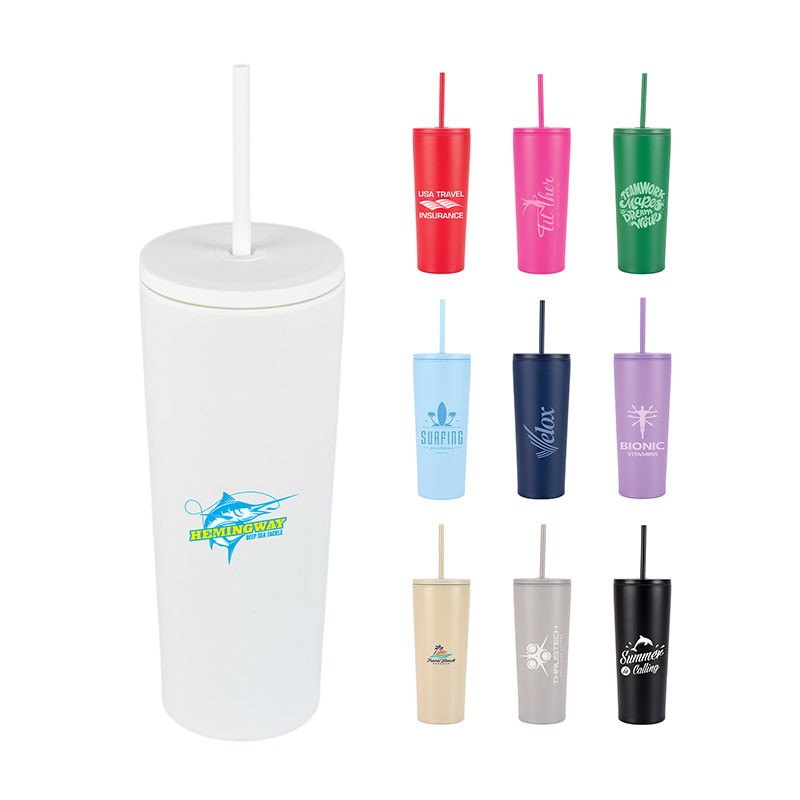 Picture of Bayard 24 oz. Double Wall Steel/PP Liner Straw Tumbler