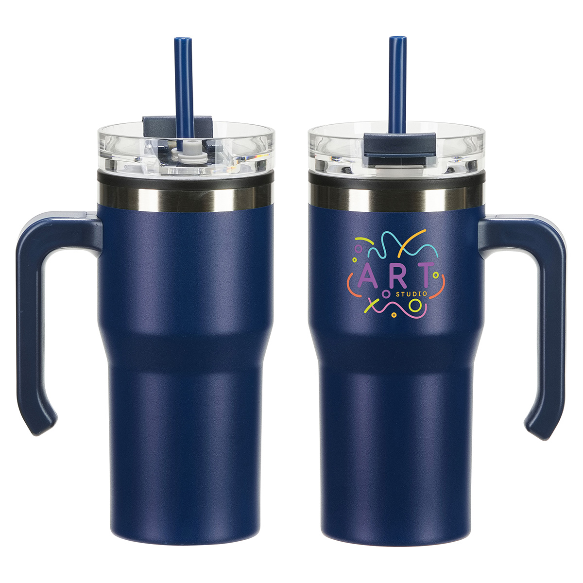Picture of Outback 20 oz Stainless Steel/Polypropylene Mug with Lid and Straw
