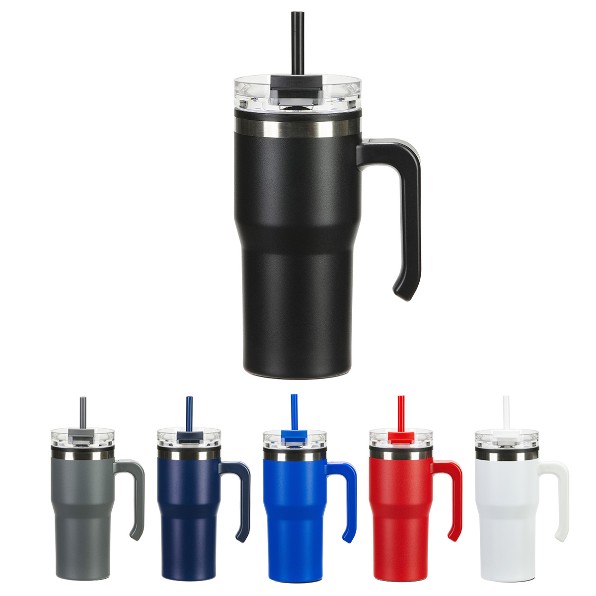 Picture of Outback 20 oz Stainless Steel/Polypropylene Mug with Lid and Straw