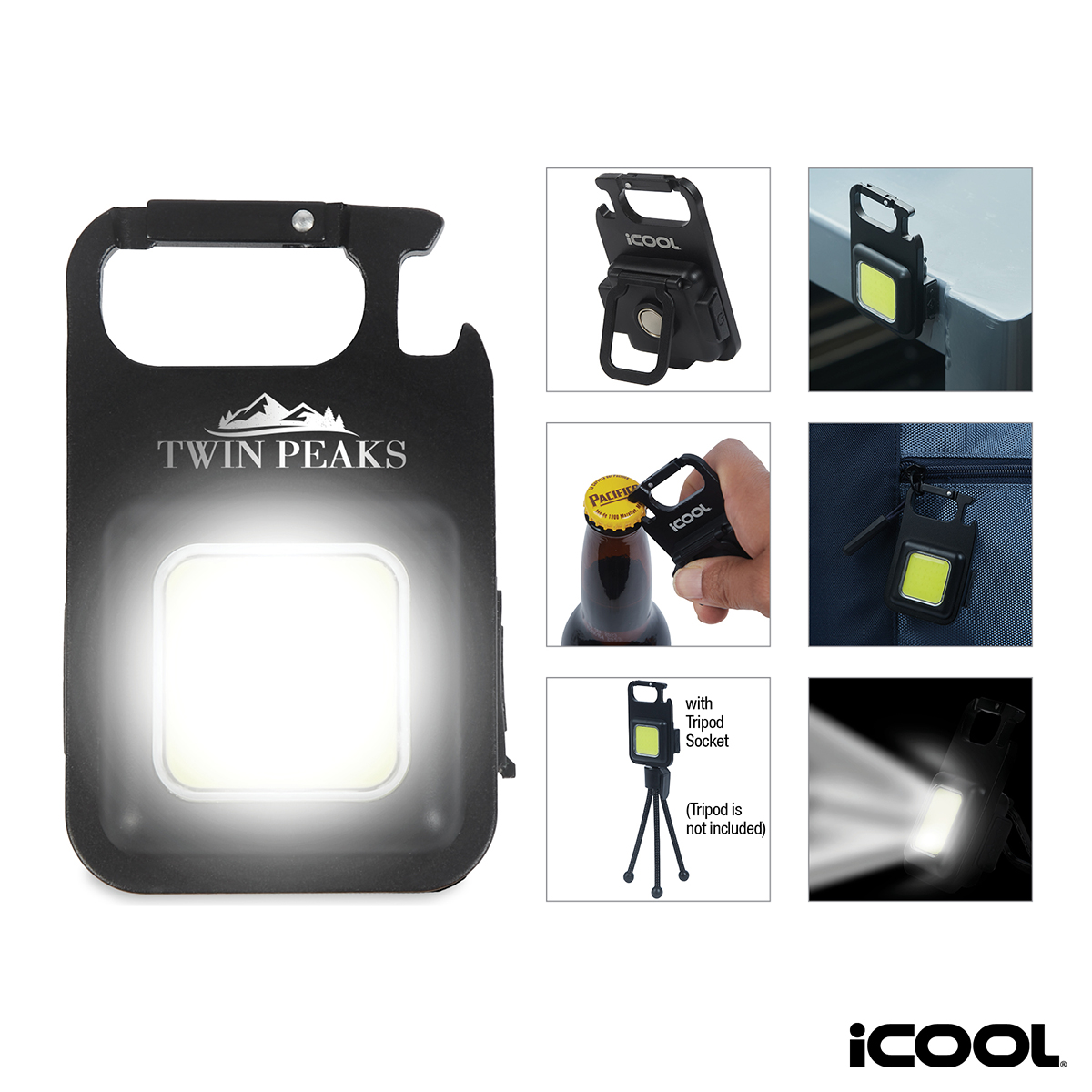 Picture of iCOOL Elwood Rechargeable Multi-Function COB Emergency Worklight