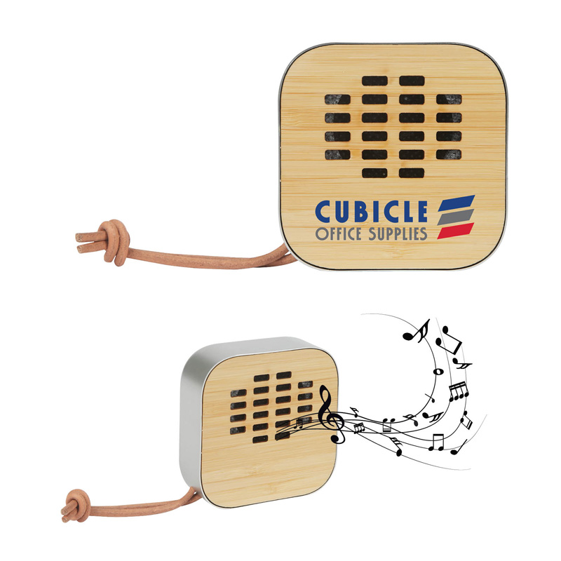 Picture of Asher 3W Recycled Aluminum / Bamboo Wireless Speaker