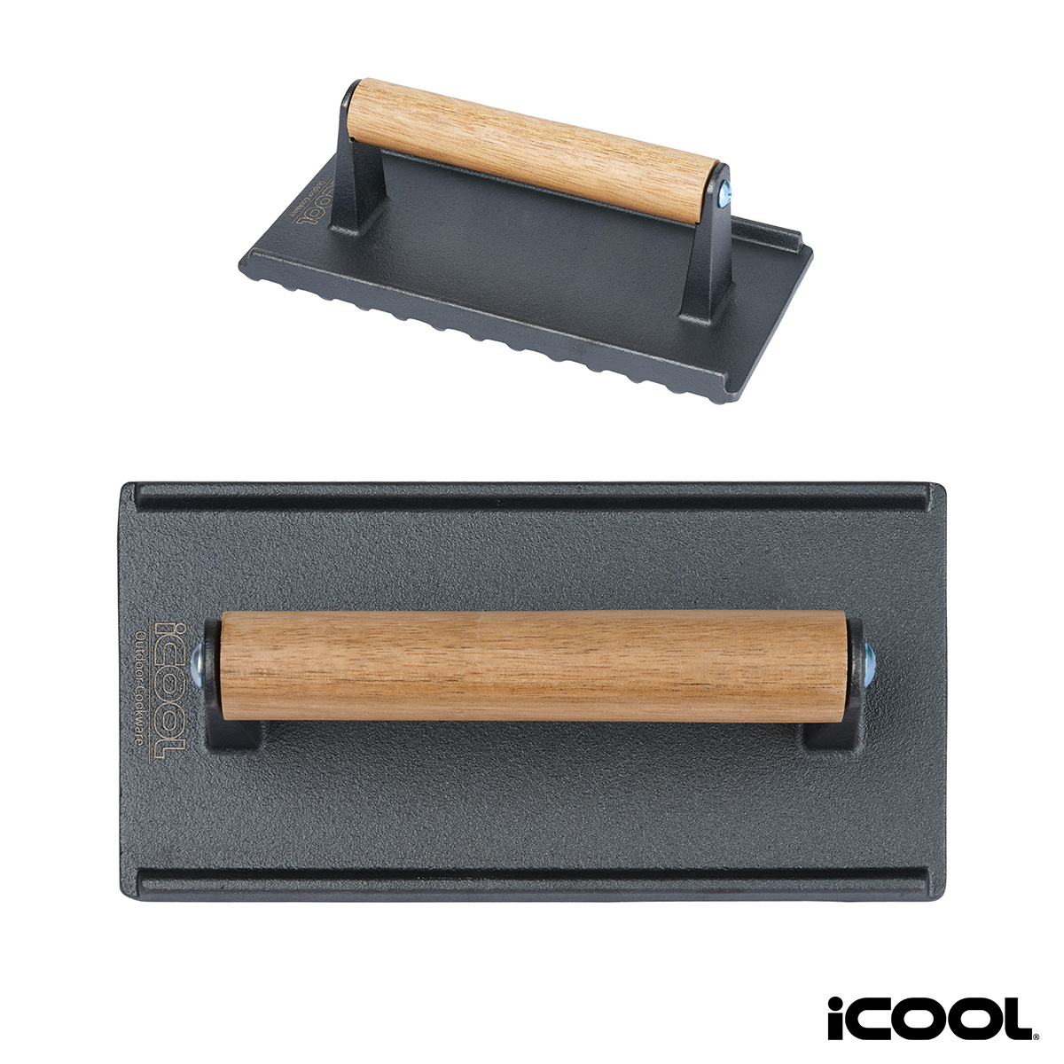 Picture of iCOOL Kodiak Rectangular Cast Iron Meat Press