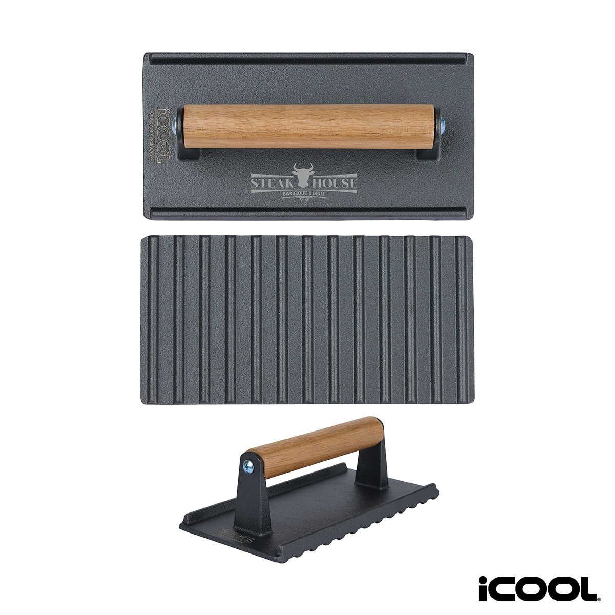Picture of iCOOL Kodiak Rectangular Cast Iron Meat Press