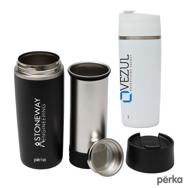 Picture of Perka Macchiato 12 oz. Double Wall Coffee/Tea Press Tumbler