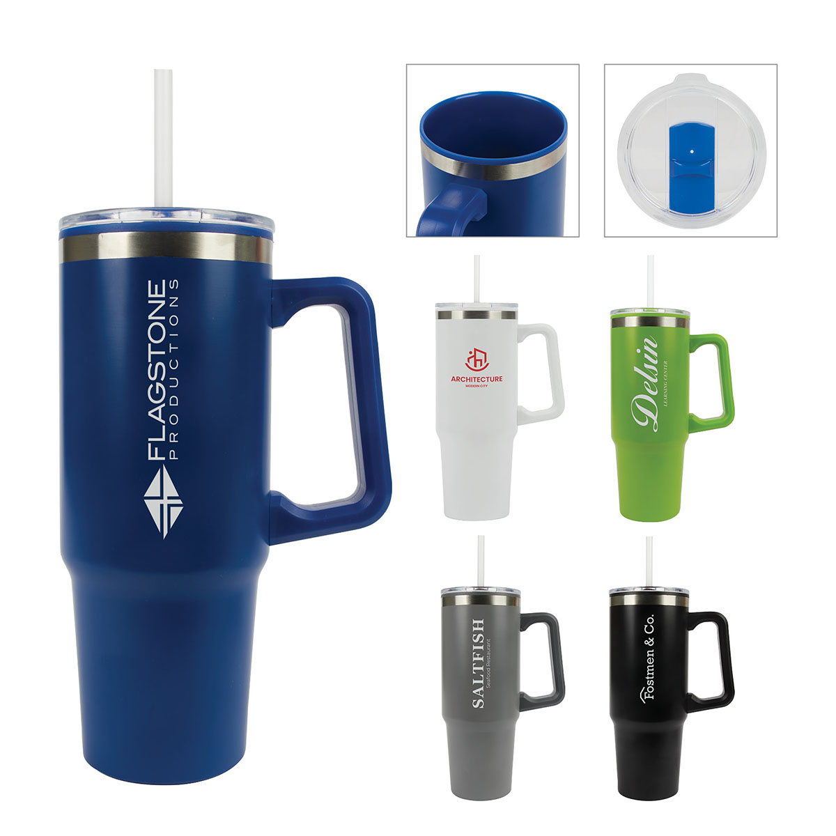 Picture of Rhea 30 oz. Steel/ 100% Recycled PP Liner Travel Mug